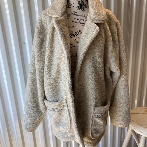 unknown Jackets & Blazers - Winter Fleece Sherpa Coat 1980s Two Available